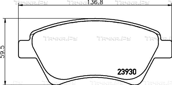 Тормозные колодки Mintex передние для Renault Grand Scenic II 2004-2008. Артикул MDB2327