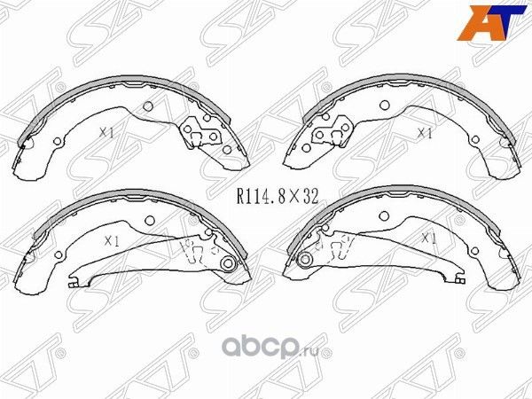 Колодки тормозные RR VW POLO 11- (SAT). Артикул ST1J0698525B