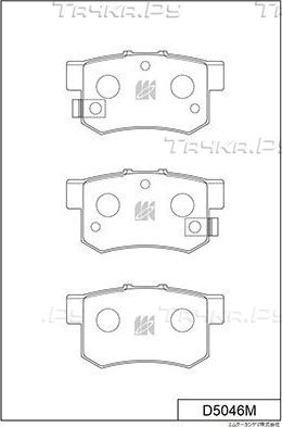 Тормозные колодки MK Kashiyama задние для Haval H6 2013-2026. Артикул D5046M