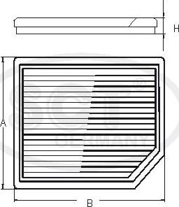 Салонный фильтр SCT-Germany для Audi A3 II (8P) 2003-2013. Артикул SAK166/1