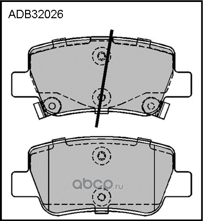 Колодки тормозные (Allied Nippon). Артикул ADB32026