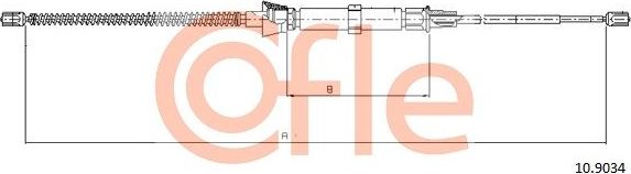 Трос ручника (тросик ручного тормоза) Cofle. Артикул 92.10.9034