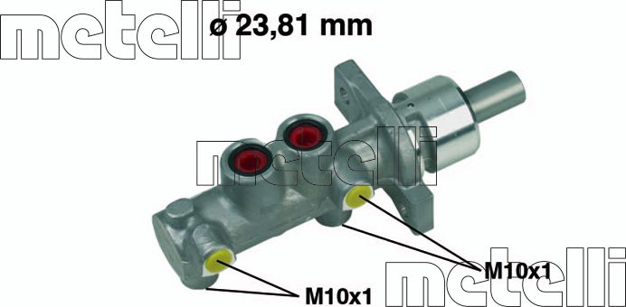 Тормозной цилиндр главный Metelli (алюминий). Артикул 05-0377