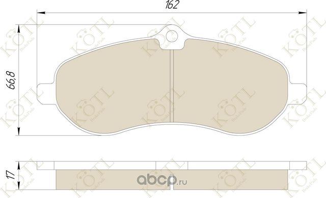 Колодки тормозные CITROEN JUMPY/FIAT SCUDO/PEUGEOT EXPERT 07 (Kotl). Артикул 1719KT
