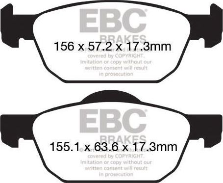 Тормозные колодки EBC Brakes. Артикул DP42154R