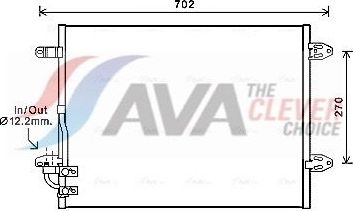 Радиатор кондиционера (конденсатор) AVA (алюминий). Артикул VNA5323