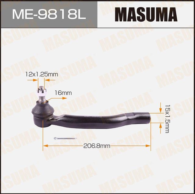 Наконечник рулевой тяги Masuma передний левый для Lexus ES VI 2012-2018. Артикул ME-9818L