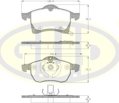 Тормозные колодки G.U.D.. Артикул GBP880150