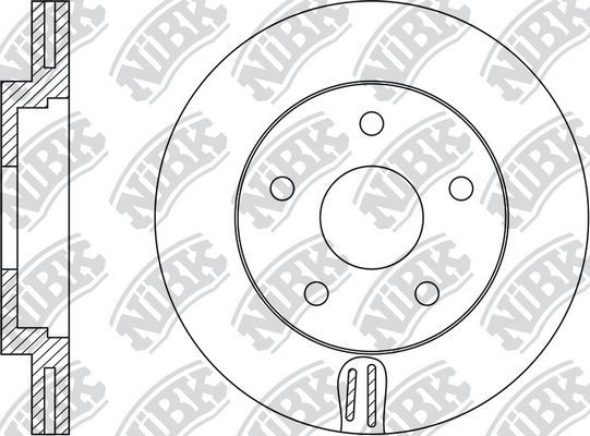 Тормозной диск NiBK передний для Ford Escape II 2007-2012. Артикул RN1520