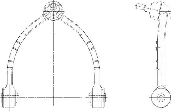 Поперечный рычаг передней подвески CTR (алюминий) верхний для SsangYong Musso II 2018-2026. Артикул CQ0677