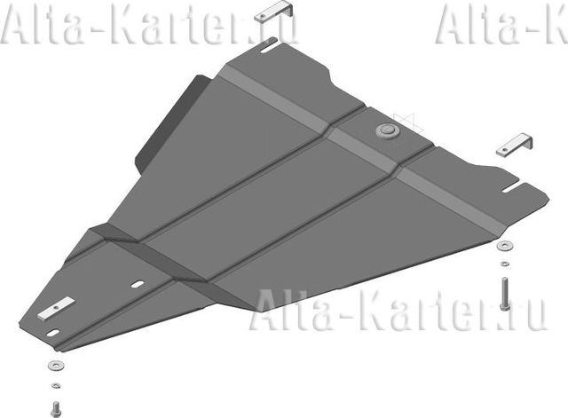 Защита Мотодор для раздаточной коробки Nissan Navara D40 2005-2026.Артикул 61405. Артикул 61405