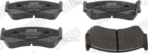 Тормозные колодки Jurid задние для Mazda 626 III (GD) 1988-1992. Артикул 572396J