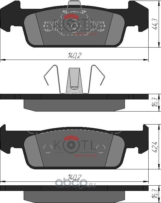 Колодки тормозные RENAULT LOGAN II/SANDERO II 14- пер. (Kotl) Kotl. Артикул 2018KT