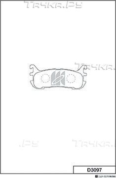 Тормозные колодки MK Kashiyama задние для Mazda 323 VI (BJ) 1994-1998. Артикул D3097