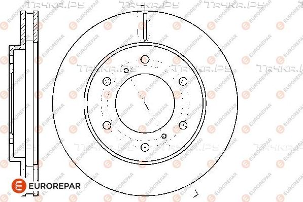 Тормозной диск Eurorepar передний для Fiat Fullback I 2016-2026. Артикул 1667855280