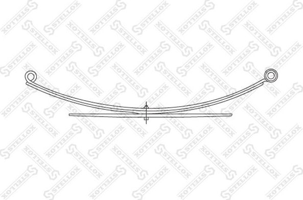 Рессора Stellox задняя для Mercedes-Benz T1 1982-1996. Артикул 12-00065-SX