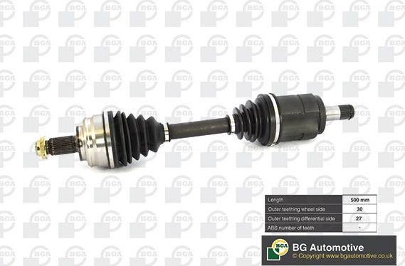 Полуось (привод в сборе, приводной вал) BGA передняя левая для BMW X5 I (E53) 2000-2006. Артикул DS0911LA