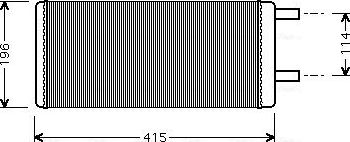Радиатор отопителя (печки) AVA. Артикул VL6028