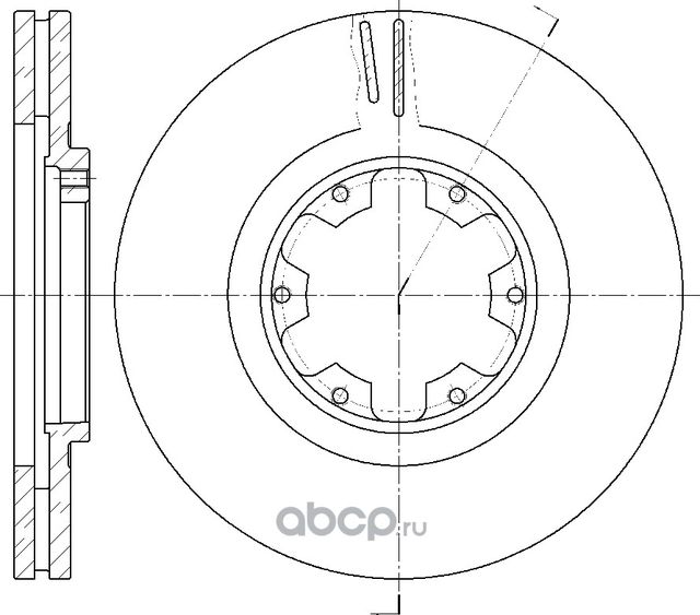 Диск тормозной вентилируемый (G-Brake). Артикул GR02571