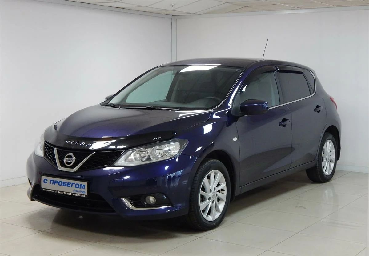 Дефлектор VT52 для капота Nissan Tiida C13 2015-2018. Артикул NS59VT