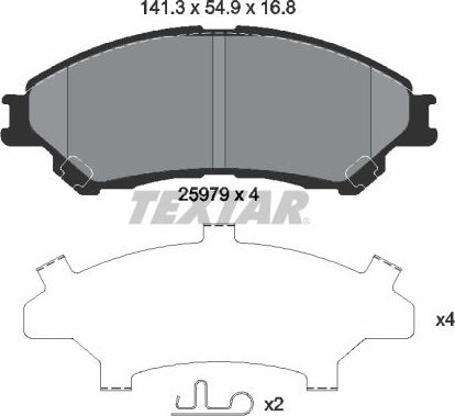 Тормозные колодки Textar передние для Suzuki Vitara II 2015-2026. Артикул 2597901