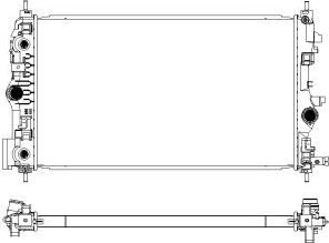 Радиатор охлаждения двигателя Sakura. Артикул 3081-1008