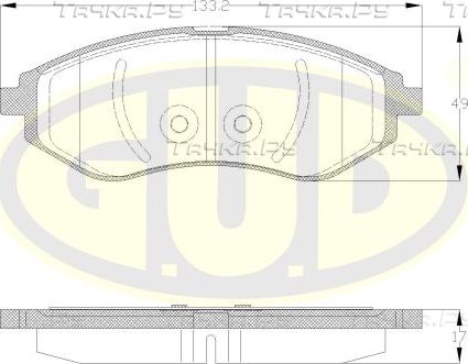 Тормозные колодки G.U.D.. Артикул GBP098600
