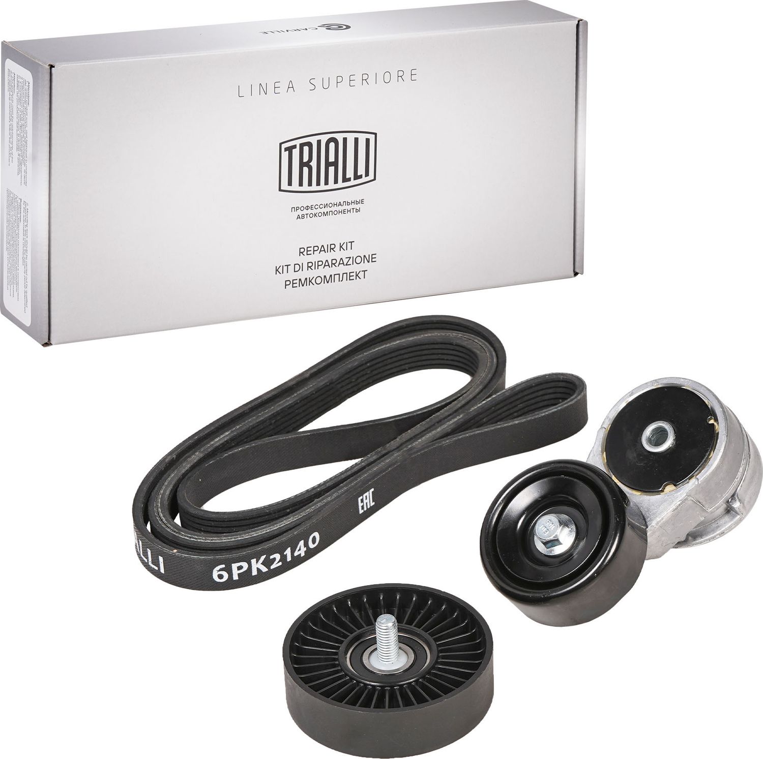 Приводной ремень поликлиновой с роликами (комплект) Trialli. Артикул GD 736