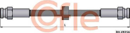 Тормозной шланг Cofle задний для SEAT Ibiza II 1993-2002. Артикул 92.BH.VK156