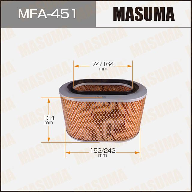 Воздушный фильтр Masuma. Артикул MFA-451