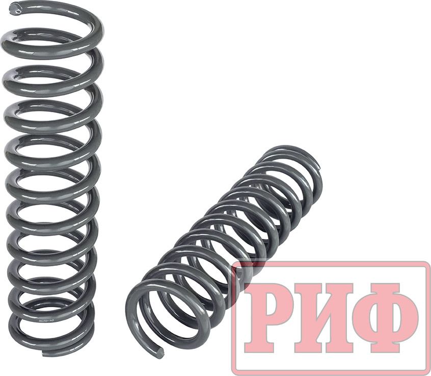 Пружины задние РИФ (2 шт) для Toyota Fortuner 2015-2026, нагрузка 0-100 кг к ПСМ, лифт 40 мм. Артикул 04-025B
