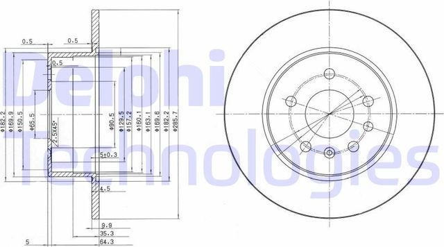 Тормозной диск Delphi задний для Saab 900 II 1993-1996. Артикул BG3274