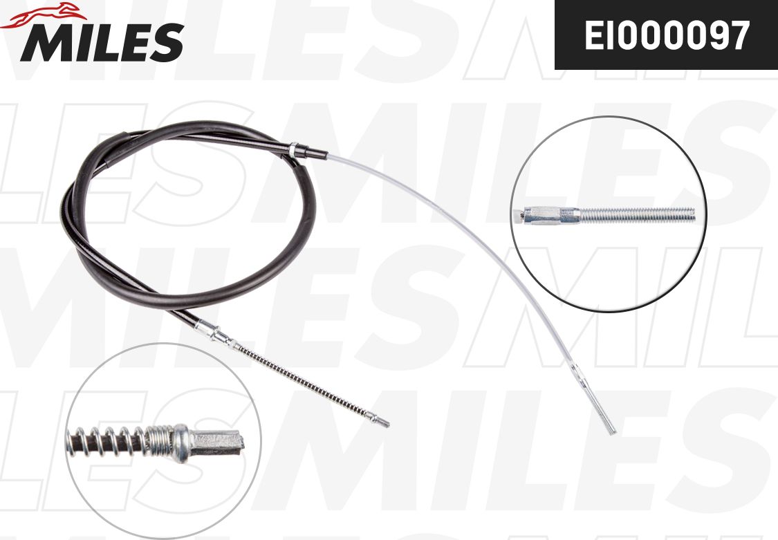 Трос ручника (тросик ручного тормоза) Miles. Артикул EI000097