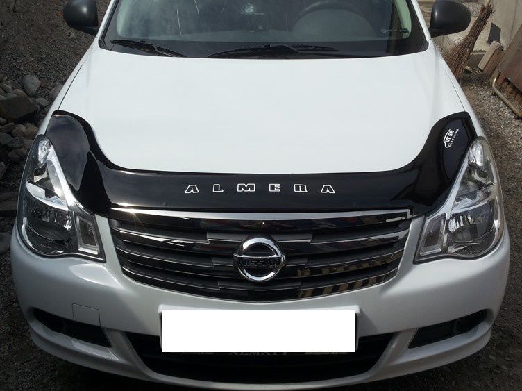 Дефлектор VT52 для капота Nissan Almera III G15 2012-2026. Артикул NS42VT