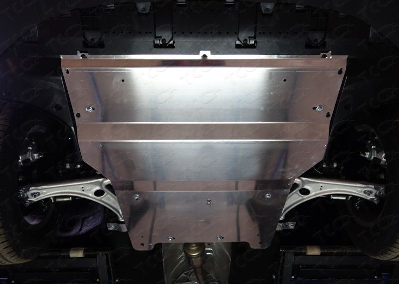 Защита алюминиевая ТСС (4 мм) для картера и КПП Audi Q3 (8U) 2011-2018. Артикул ZKTCC00059
