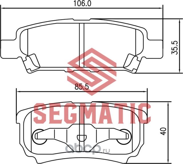 SGBP2566 Колодка торм диск зад Mitsubishi Lancer 1.6 2003-2008 Mitsubishi Lancer (Segmatic) Segmatic. Артикул SGBP2566