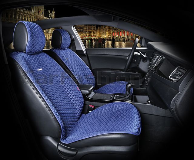 Накидки универсальные CarFashion Palermo на передние сидения авто, цвет Синий/Синий. Артикул 21879