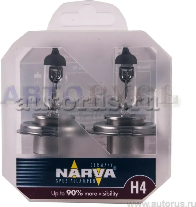 Лампа RANGE POWER 90 12V H4 60/55W P43T-38 (пласт. коробка 2 шт) (Narva). Артикул 48003