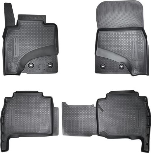 Коврики-корыта Toyota (оригинал) для салона Toyota Land Cruiser 200 2007-2021 Черные. Артикул PZ4N1-J0350-RJ
