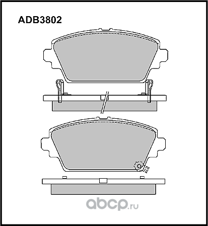 Колодки торм. Allied Nippon ADB 3802 к-т Honda (Д3). Артикул ADB3802