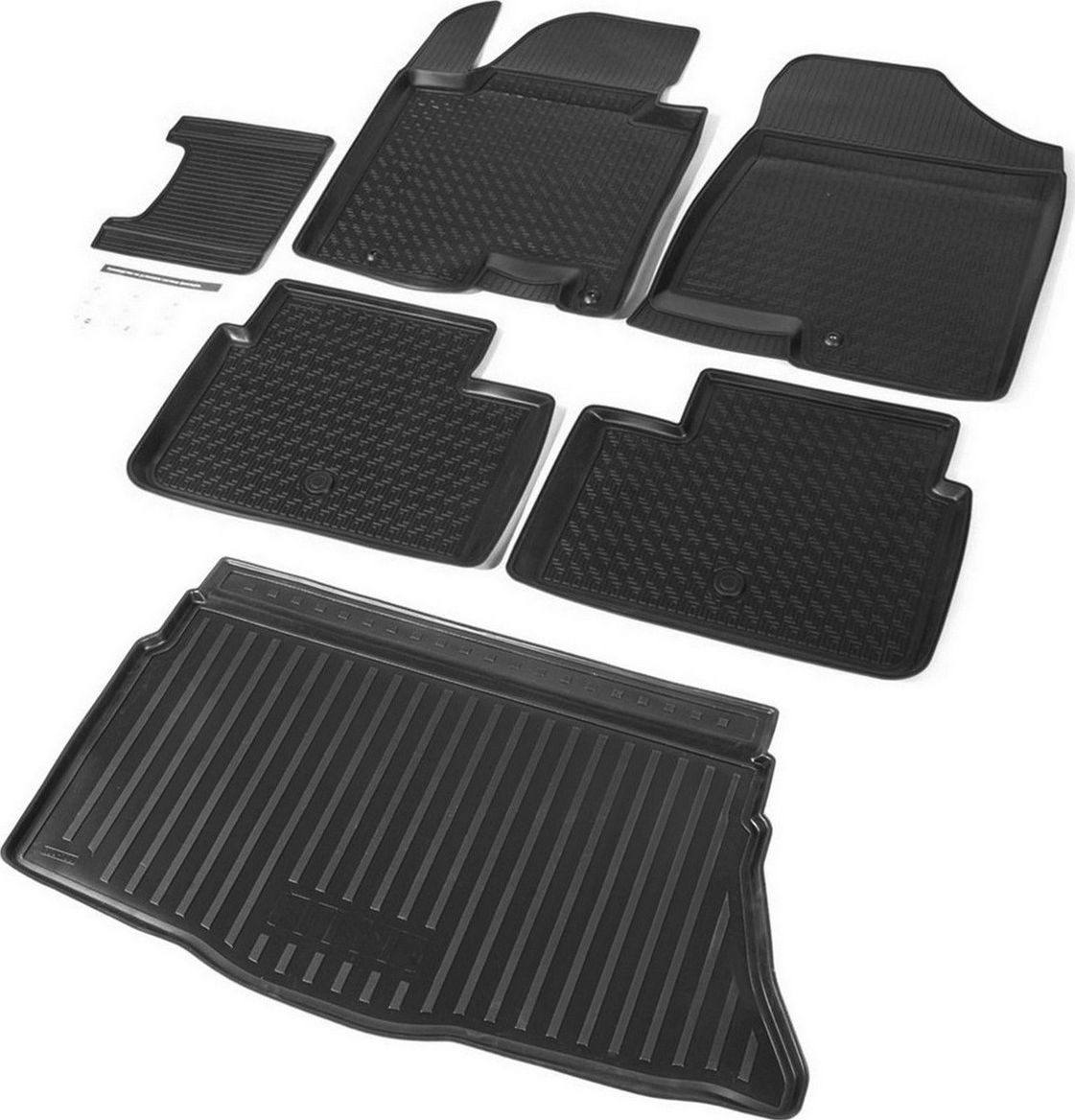 Комплект ковриков Rival для салона и багажника Kia Ceed II хэтчбек, ProCeed II хэтчбек 2012-2018. Артикул K12801001-3