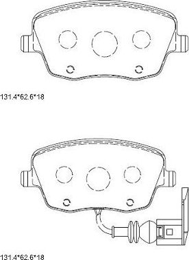 Тормозные колодки Asimco. Артикул KD7551