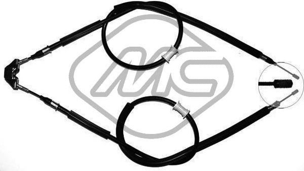 Трос ручника (тросик ручного тормоза) Metalcaucho. Артикул 80382