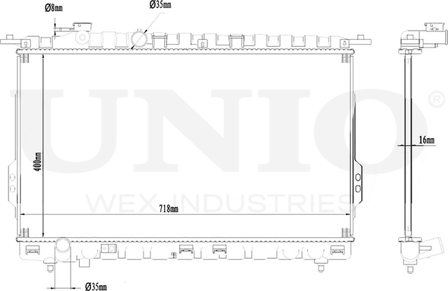 Радиатор двигателя (Unio). Артикул RAD-10006