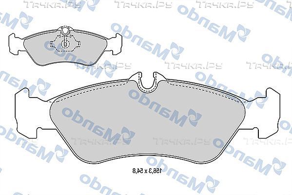Тормозные колодки Mando передние для Mercedes-Benz Sprinter Classic (909) 2013-2026. Артикул MBF015013
