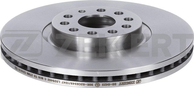 Тормозной диск Zekkert передний для Volkswagen Teramont I 2017-2026. Артикул BS-6423