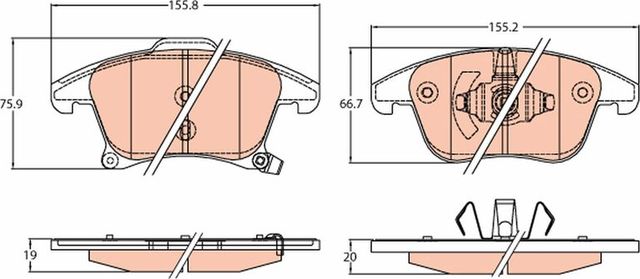 Тормозные колодки TRW. Артикул GDB2092