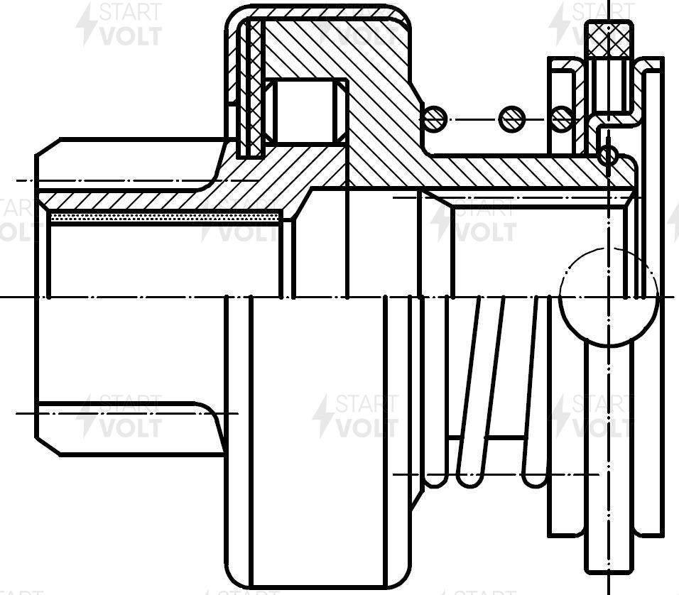 Бендикс стартера StartVOLT. Артикул VCS 2601B
