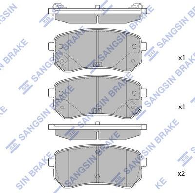 Тормозные колодки Sangsin Hi-Q. Артикул SP1189