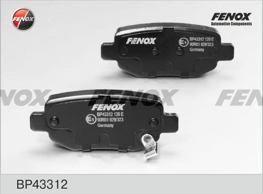 Тормозные колодки Fenox. Артикул BP43312